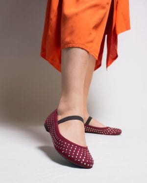 Emma Marsala Tecido Pedraria